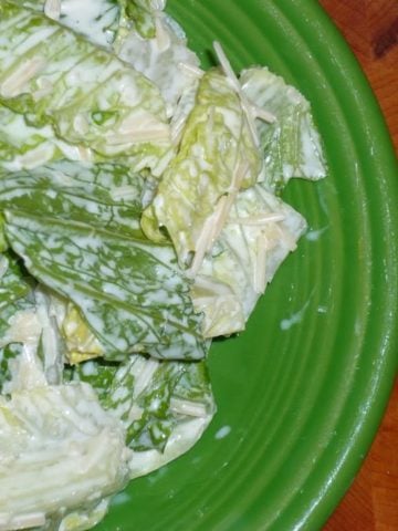 A plate of caesar salad