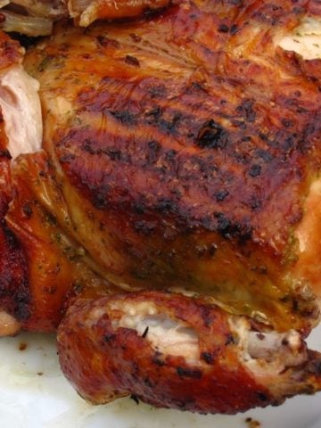 Grilled Butterflied Chicken, Thai Brined