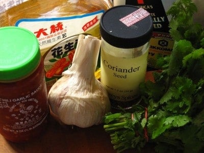 Thai marinade (brinerade?) ingredients