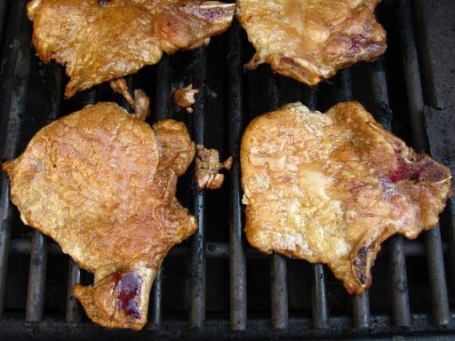 Grilled Thin Pork Chops, Quick Brinerated | DadCooksDinner.com