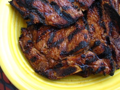 Grilled Thin Pork Chops, Quick Brinerated | DadCooksDinner.com