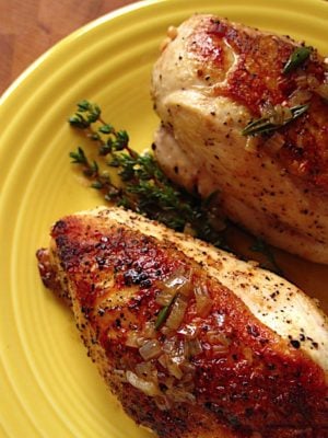 Sear Roasted Chicken Breasts with Shallot Herb Pan Sauce