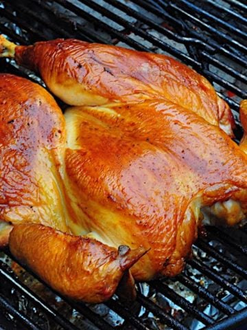 Grilled Butterflied Chicken, Dry Brined
