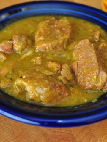 Slow Cooker Chili Verde (Green Pork Chili)