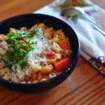 A bowl of pasta fagioli