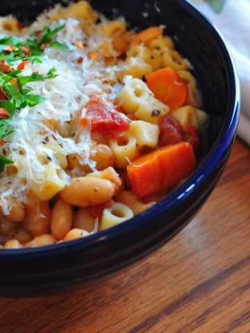 Pressure Cooker Pasta and Bean Soup (Pasta Fazool)