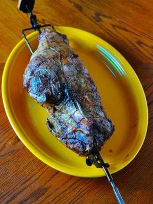 Rotisserie Whole Leg of Lamb with Orange and Fennel Dry Brine