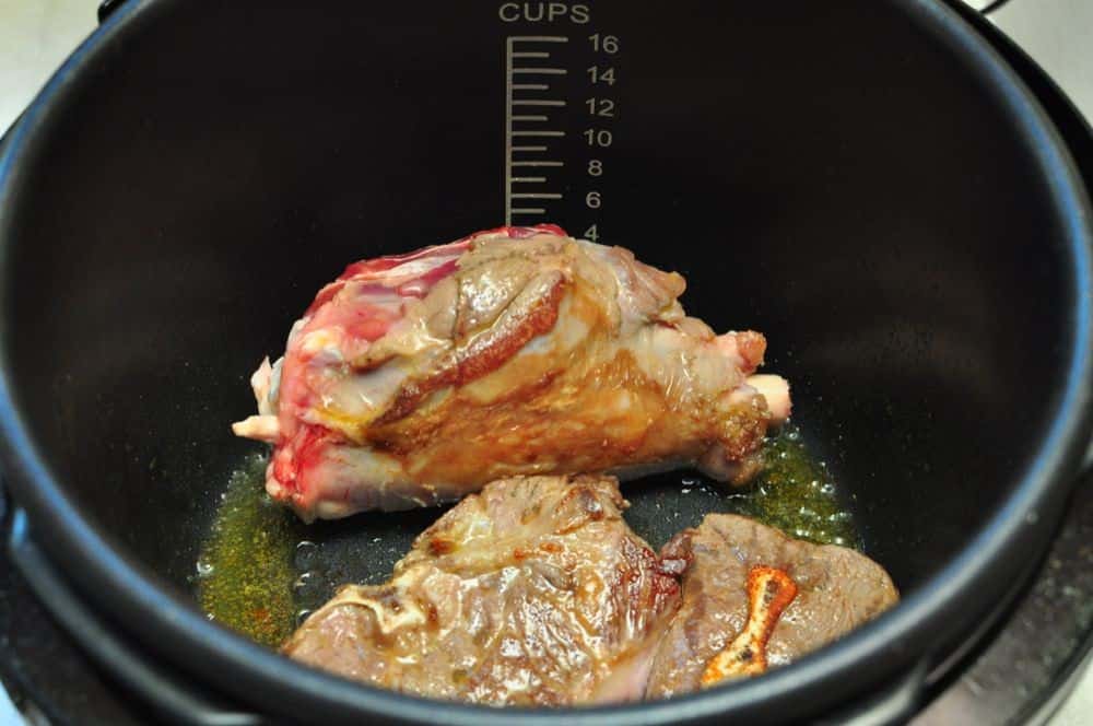 Pressure Cooker Persian Lamb Shanks with Eggplant and Tomatoes