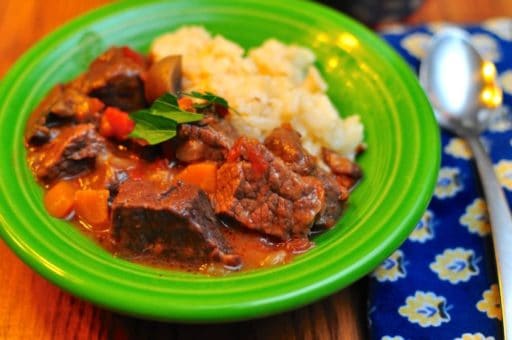 Pressure Cooker Beef Stew with Mushrooms | DadCooksDinner.com