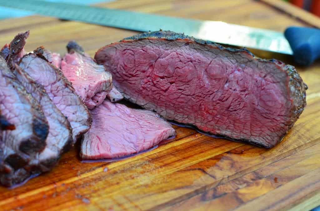 Thin slicing a sous vide top sirloin roast