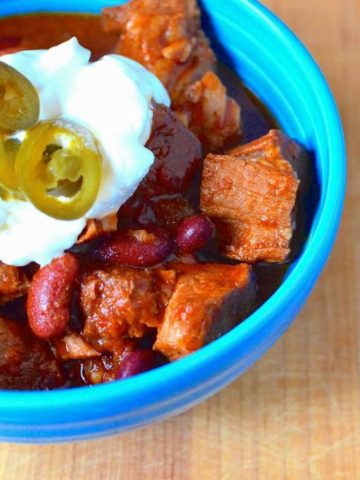 Pressure Cooker Pork Chili with Beans