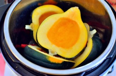 Squash in the cooker - just barely fit