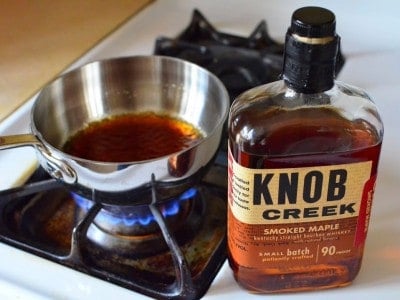 Simmering the Knob Creek Maple Glaze