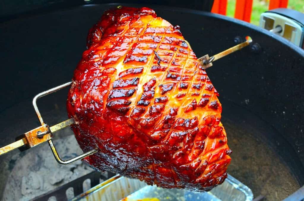 Rotisserie Ham with Orange and Honey Glaze