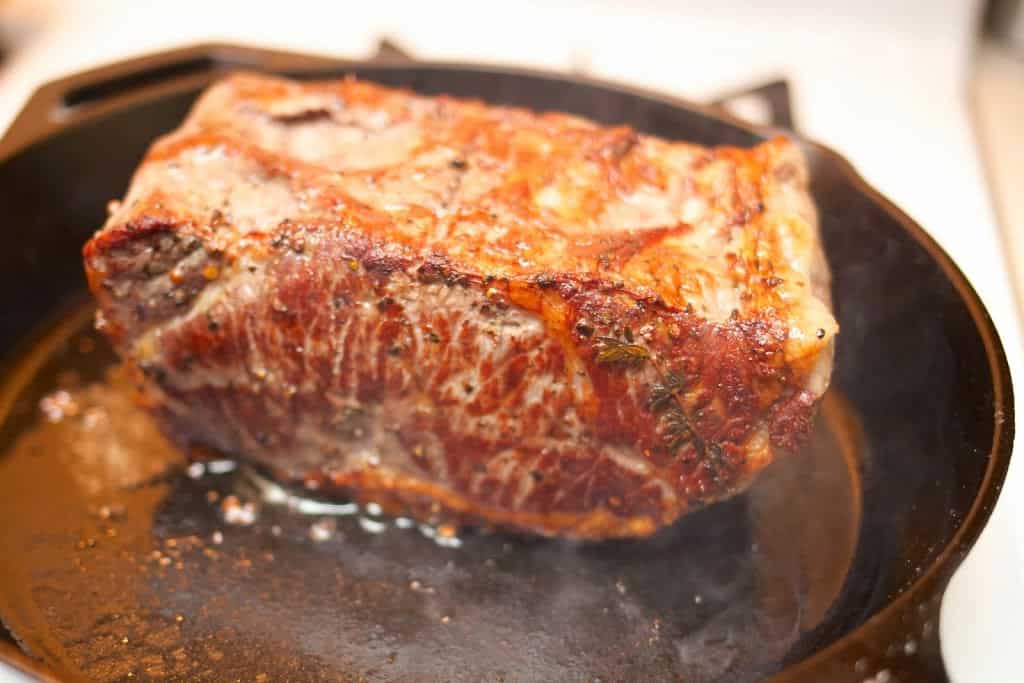 Gæstfrihed brevpapir George Eliot Sous Vide New York Strip Roast with Bourbon Cream Pan Sauce - DadCooksDinner