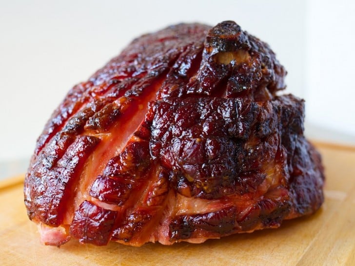 Grilled Ham with Honey Bourbon Glaze