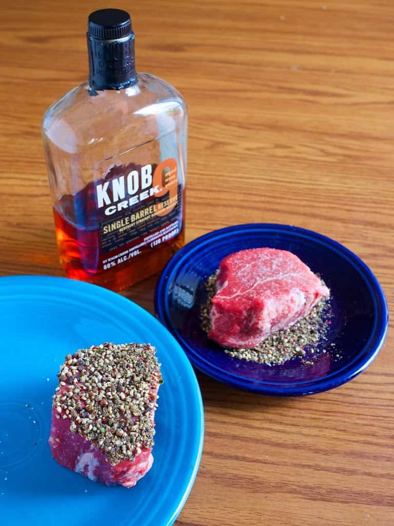 Grilled Filet Mignon with Knob Creek® Bourbon Peppercorn Sauce