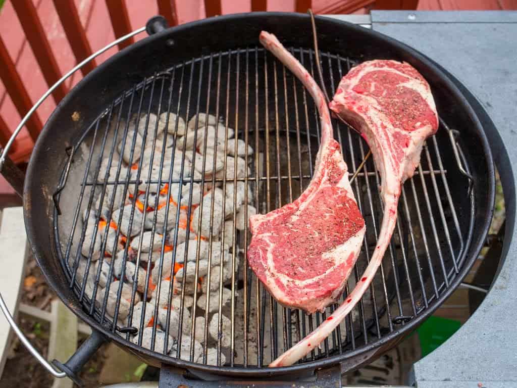 Start the steaks over indirect heat