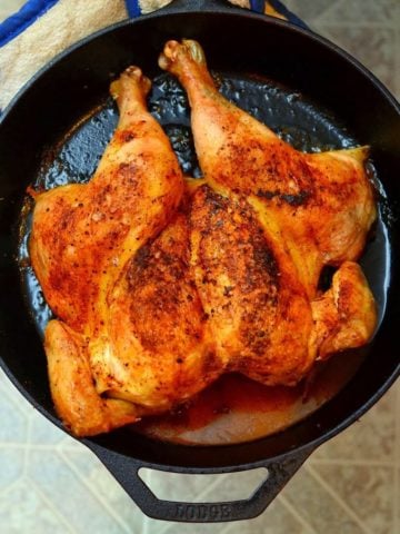 Cast Iron Roasted Butterflied Chicken