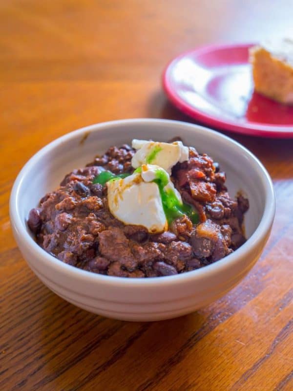 Turkey and Dried Black Bean Chili DadCooksDinner