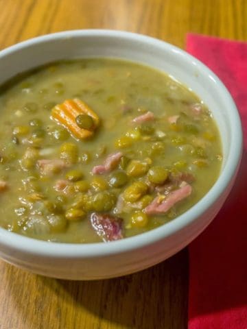 Pressure Cooker Lentil and Hambone Soup | DadCooksDinner.com