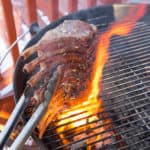 Rack of lamb on a grill with a big flareup | DadCooksDinner.com