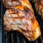 Double Cut Pork Chops on the grill