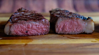 Reverse Sear on the left, Sear and Move on the right