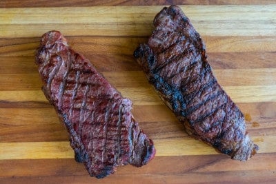 Reverse Sear on the left, Sear and Move on the right