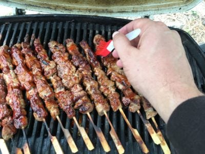 Grilled Pork Tenderloin Teriyaki Skewers