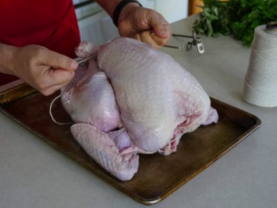 Trussing A Turkey