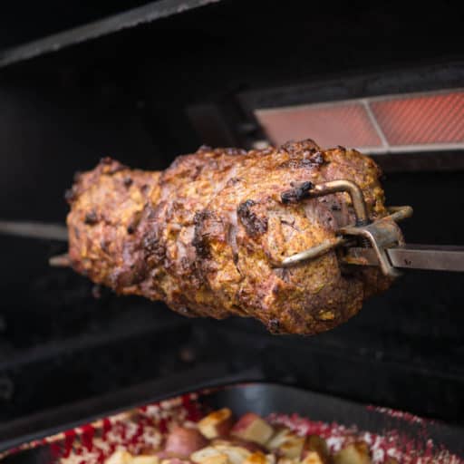 Rotisserie Beef Tenderloin with Horseradish Mustard Crust