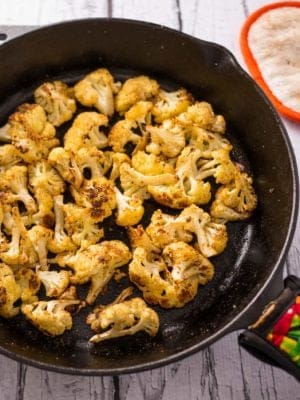 Cast Iron Roasted Cauliflower