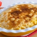 A oval platter of macaroni and cheese