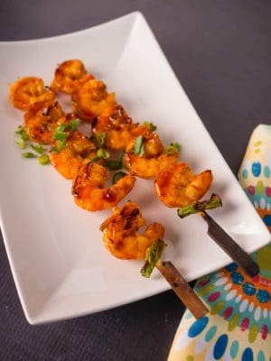 Grilled Gochujang Shrimp Skewers
