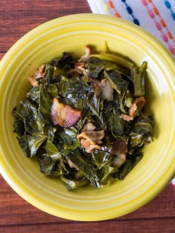 Pressure Cooker Collard Greens with Bacon