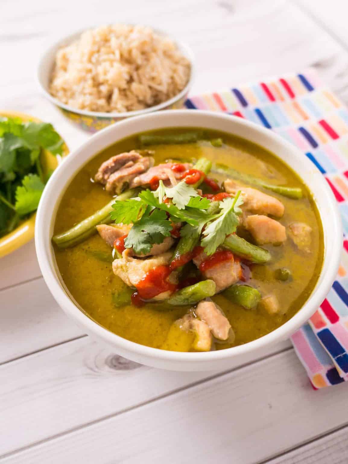Pressure Cooker Thai Green Chicken Curry DadCooksDinner