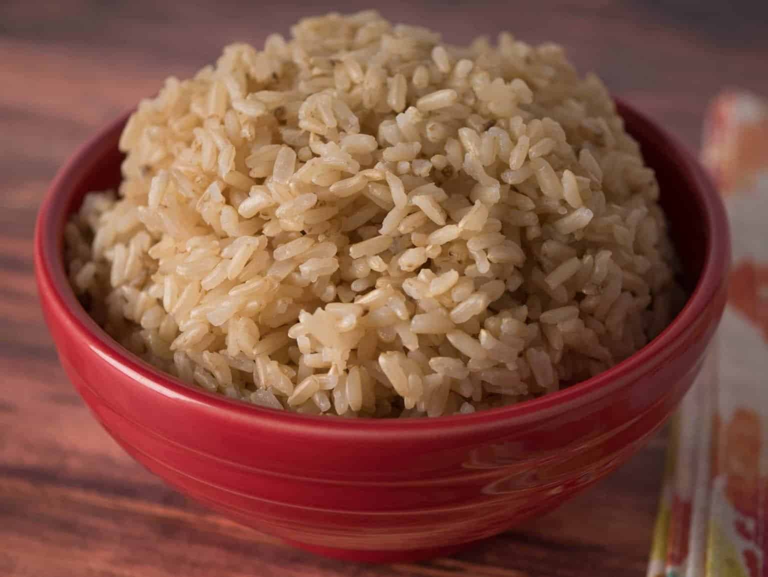 Pressure Cooker Brown Jasmine Rice DadCooksDinner