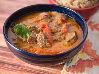 Pressure Cooker Thai Red Beef Curry