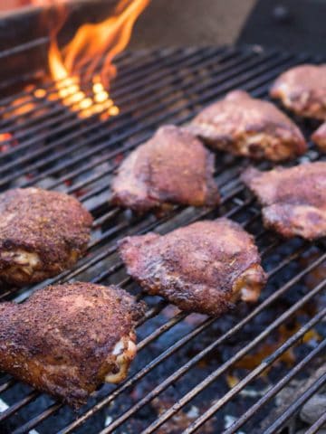 Grill Smoked Chicken Thigh Tacos - DadCooksDinner.com