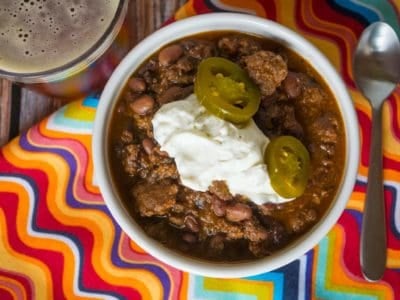 Pressure Cooker Turkey and Black Bean Chili | DadCooksDinner.com