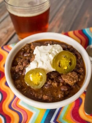 Pressure Cooker Turkey and Black Bean Chili | DadCooksDinner.com