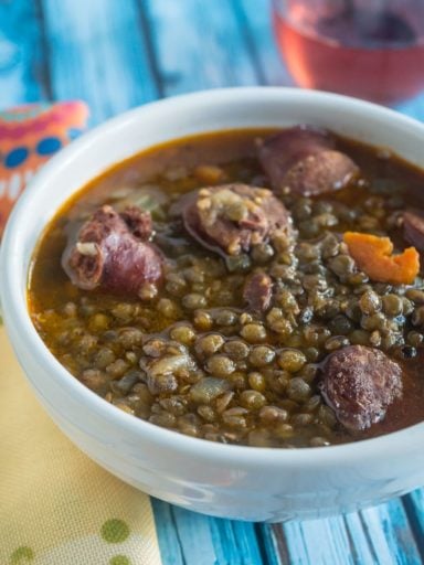 Pressure Cooker Lentil Sausage Soup | DadCooksDinner.com