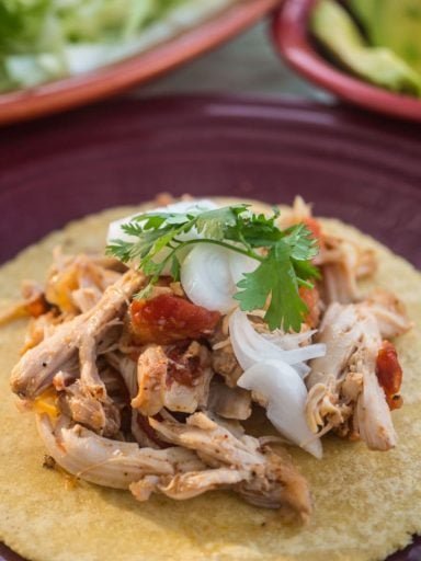 Pressure Cooker Chicken Tacos (Tinga de Pollo) | DadCooksDinner.com