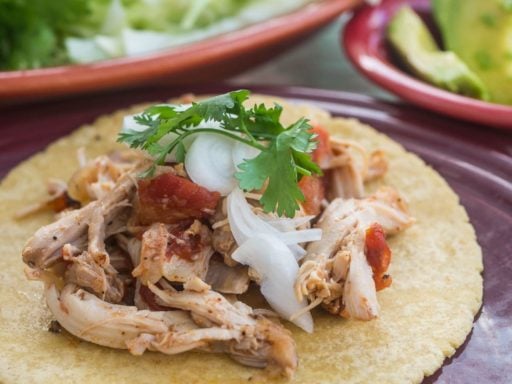 Pressure Cooker Chicken Tacos (Tinga de Pollo) | DadCooksDinner.com