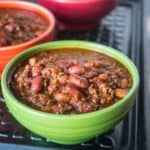 Pressure Cooker Quick Chili with Canned Beans | DadCooksDinner.com