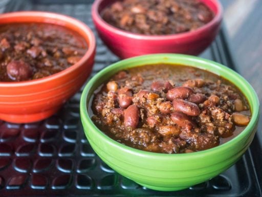 Pressure Cooker Quick Chili with Canned Beans | DadCooksDinner.com