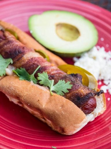 Grilled Mexican Hot Dogs | DadCooksDinner.com