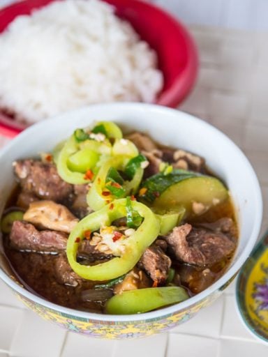 Pressure Cooker Korean Beef Stew (Doenjang Jjigae) | DadCooksDinner.com