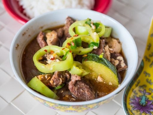 Pressure Cooker Korean Beef Stew (Doenjang Jjigae) | DadCooksDinner.com